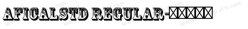 AficalStd Regular字体转换